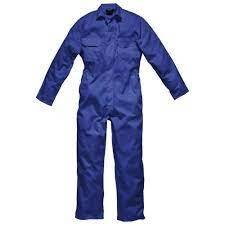 BOILER SUIT COTTON REFLACTIVE TAPE BLUE - L