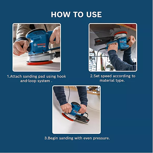 BOSCH GEX34-150AE RANDOM ORBITAL SANDER(06013728F0) — view 2