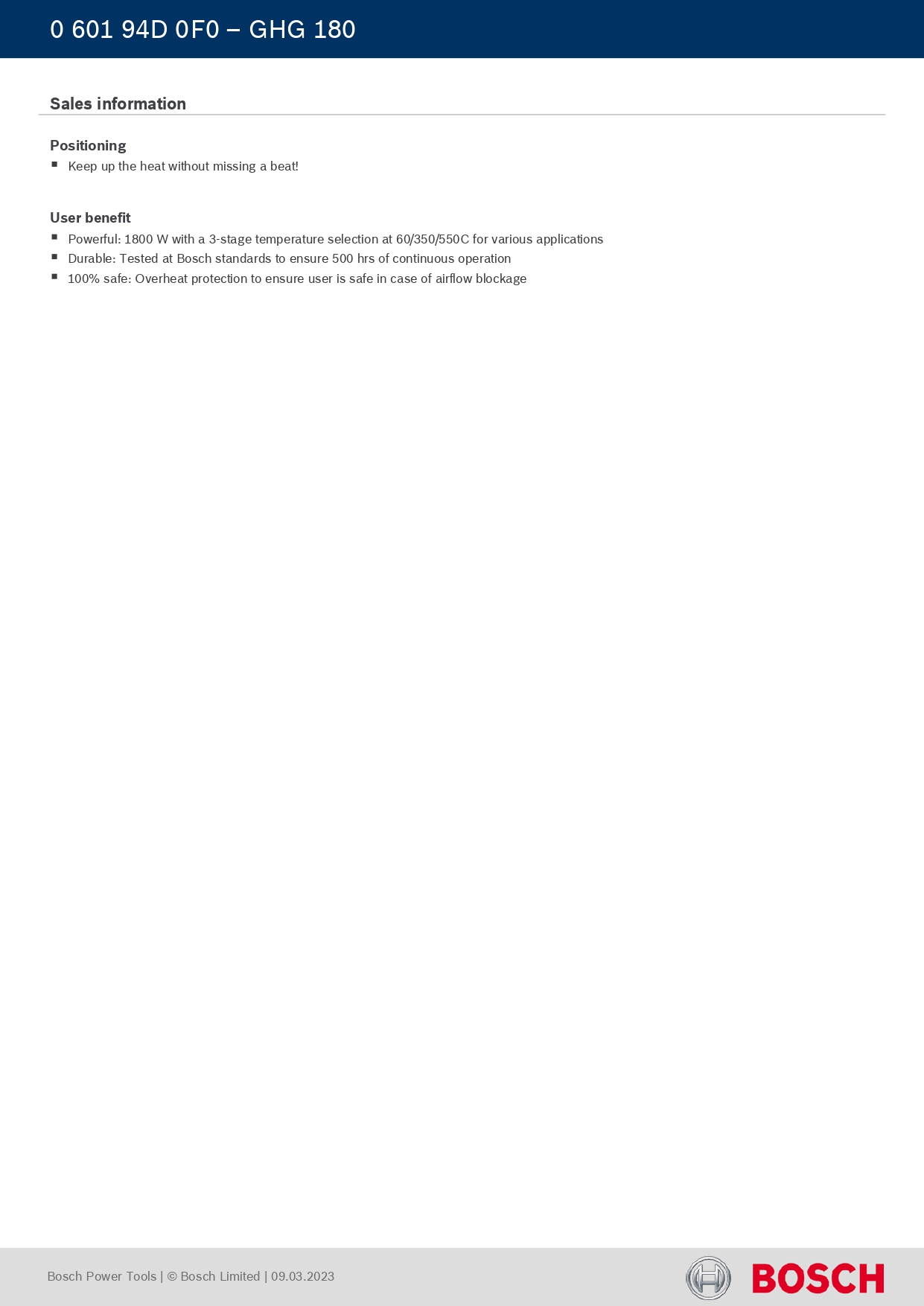 BOSCH GHG180 HEAT GUN(060194D0F0) — view 4