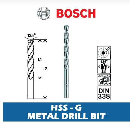 Bosch Metal Drill Bits 13/64inch HSS-G(2608585445) — view 2