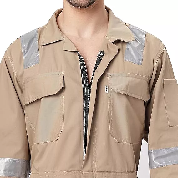 COTTON BOILER SUIT KHAKI COLOR S — view 3