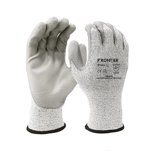 Frontier FT501 Size-L Polyurethane Palm Coated GLOVES GREY