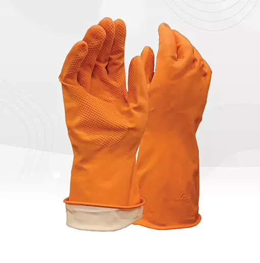 FRONTIER FT552(L) ORENGE RUBBER GLOVES