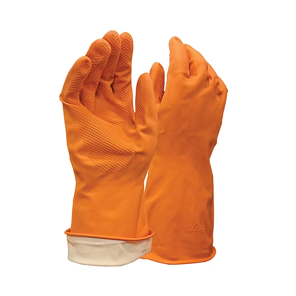 FRONTIER FT552(L) ORENGE RUBBER GLOVES — view 2