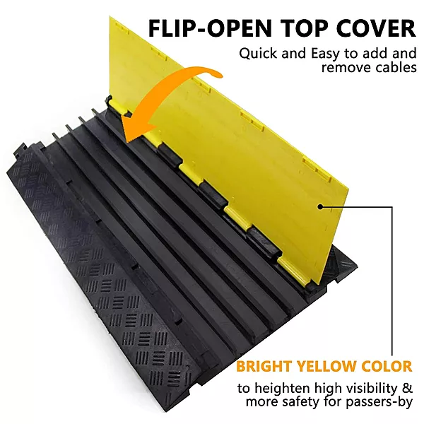 H2CP-5 Channel Rubber Cable Protector Speed Breaker — view 2