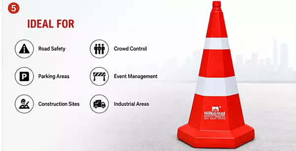 H2HX750 SAFETY CONE NILKAMAL HEIGHT 750 MM — view 4