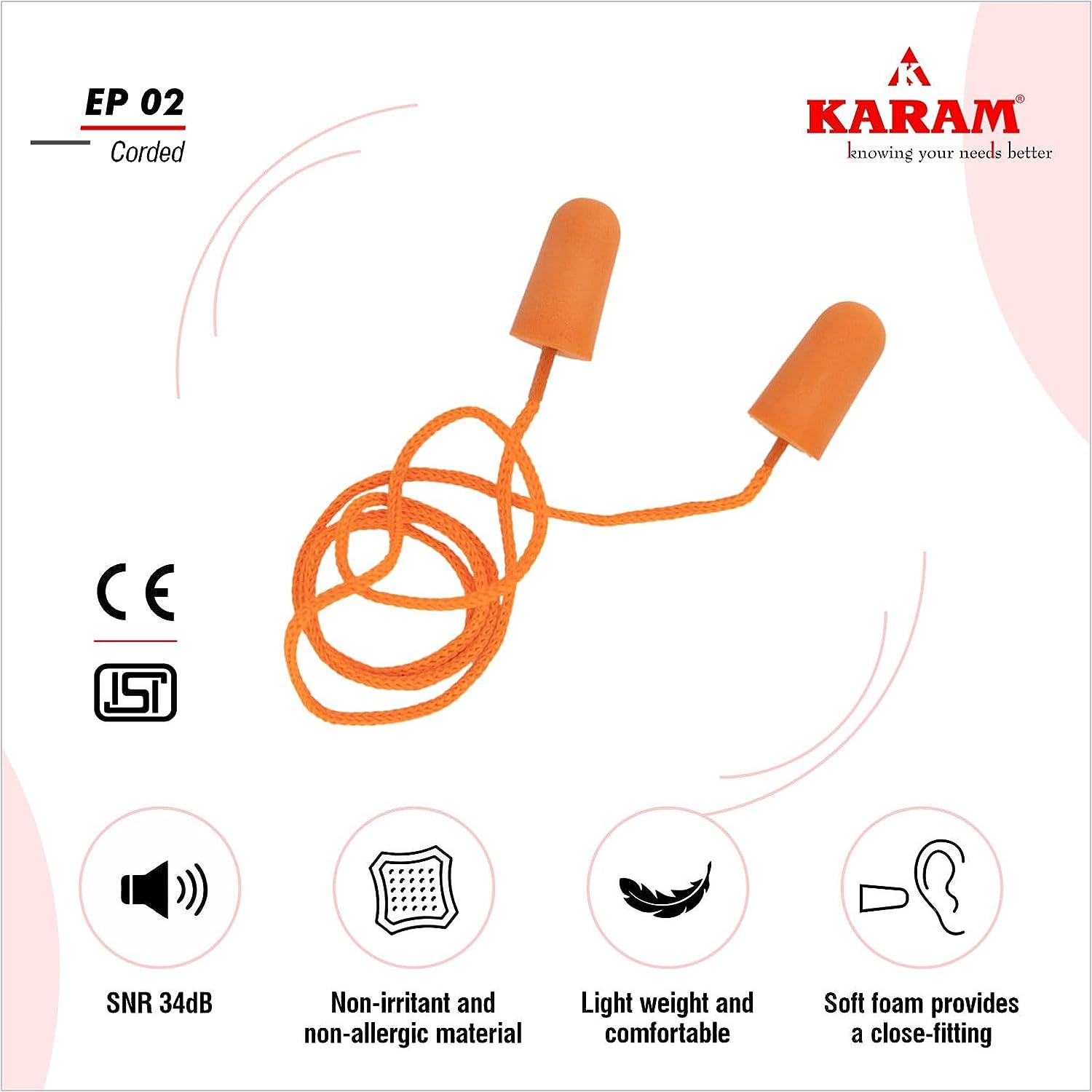 Karam EP-02(A) Earplug cotton — view 2