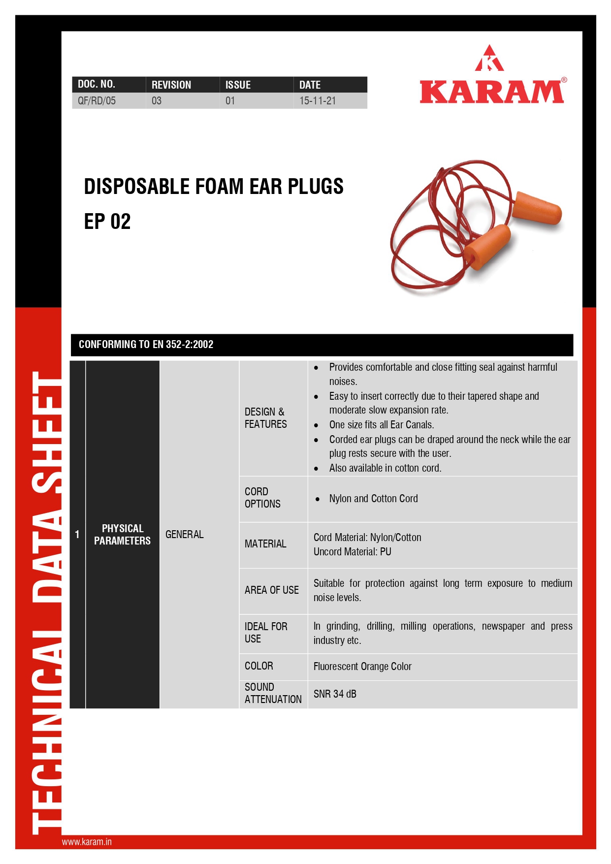 Karam EP-02(A) Earplug cotton — view 3