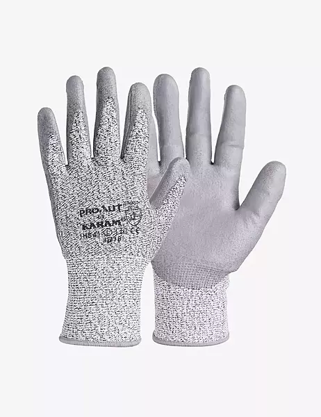 Karam HS41(L)(CUT-2)(HPPE Liner With Grey PU Coating Gloves) — view 3