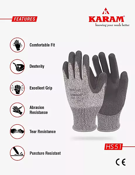 Karam HS51(L) Hand Gloves CUT-4 — view 4