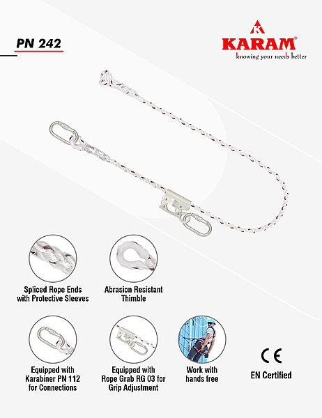 Karam PN242(2.0M) Work Positioning Lanyard — view 4