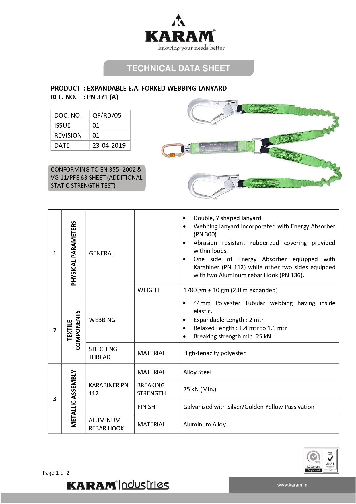 Karam PN371(2.0M) Lanyard — view 3
