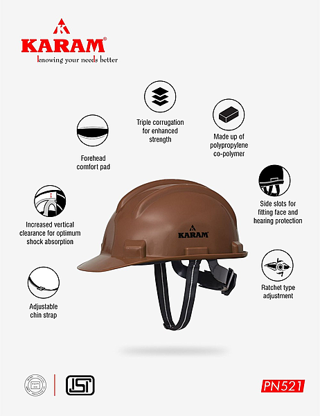 Karam PN521(BROWN)(UA) Helmet — view 4