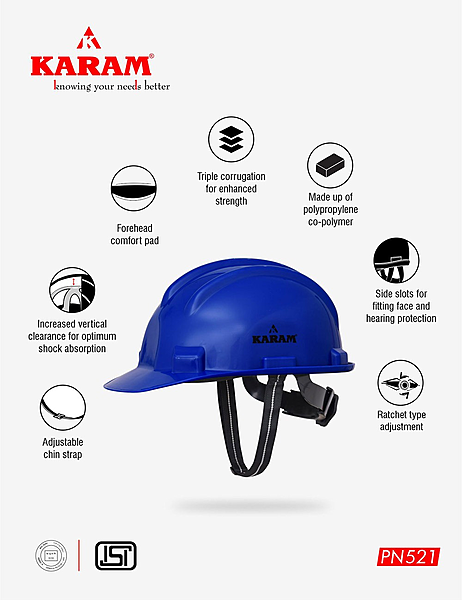 Karam PN521(LAMINATION BLUE)(UA) Helmet — view 4
