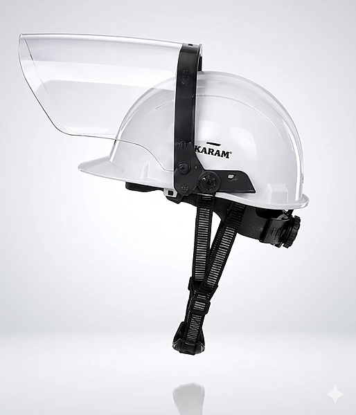 Karam PN542(SUPER WHITE) Helmet WITH ES51 FACE SHEILD — view 2