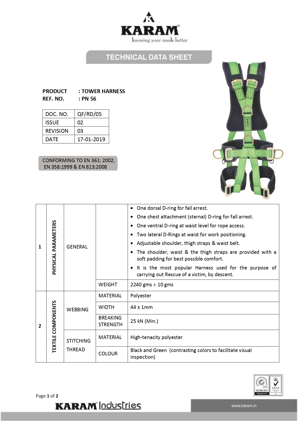 Karam PN56 Tower Harness — view 2
