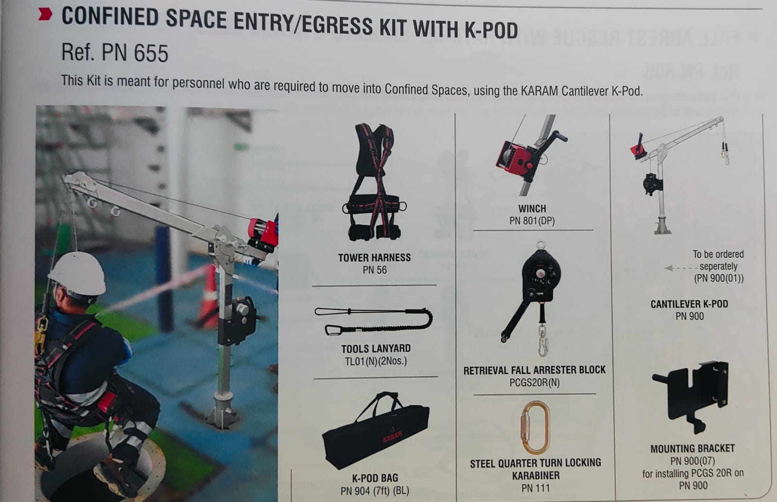 KARAM PN655 CONFINED SPACE ENTRY KIT