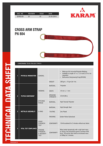 KARAM PN804(2.0M)CROSS ARM STRAP — view 2