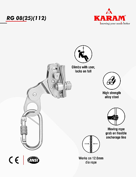 Karam RG08(25)(112) OPENABLE STEEL ROPE GRAB — view 2
