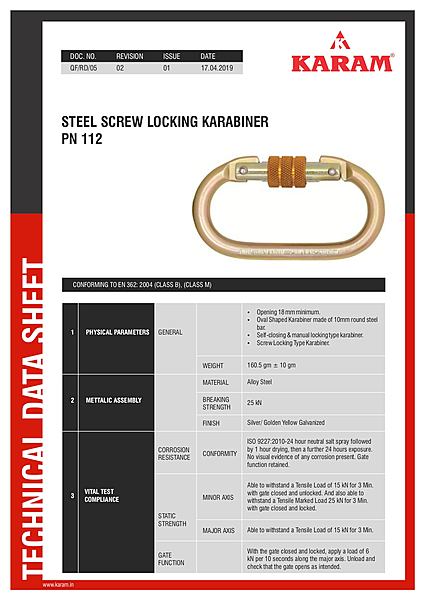 KARAM STEEL SCREW KARABINER — view 2