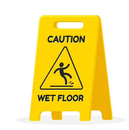 SIGN BOARD -CAUTION WET FLOOR — view 2