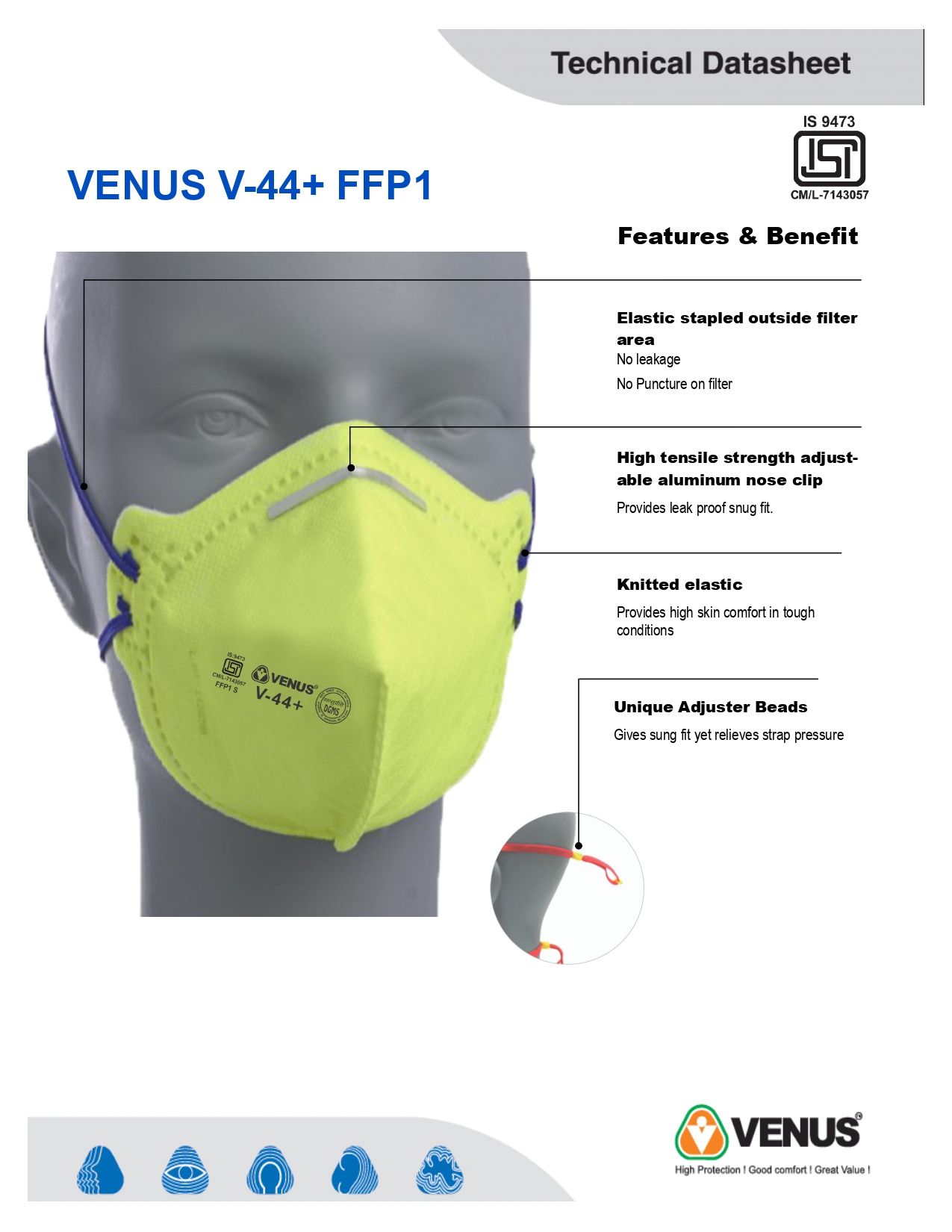 Venus V-44+FFP1 Mask 110498003 — view 3
