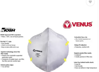 VENUS V-4400 N95 NOSE MASK 130404401 — view 4