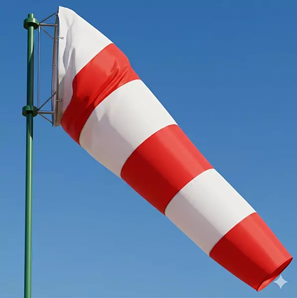 WIND SOCK RED AND WHITE